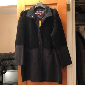 Catherine malandrino oversized black 3/4 jacket